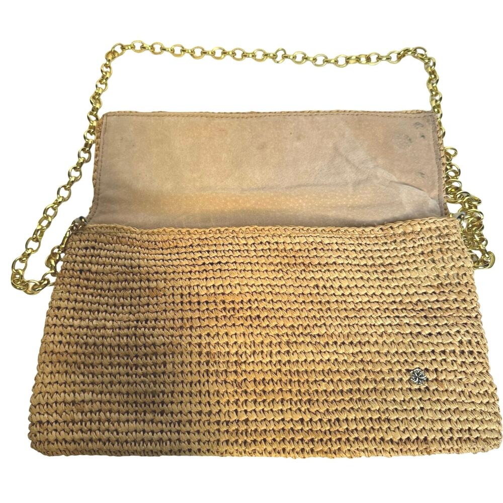Women’s Shoulder Bag Straw and Mother of Pearl Shell - Picture 5 of 5